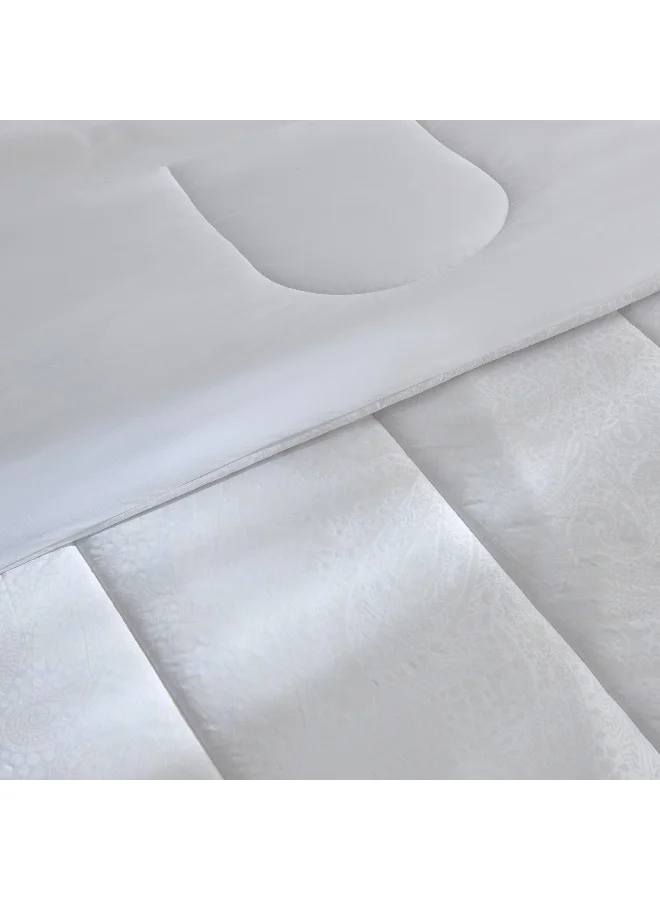 هوم بوكس Opulent Luxe 5-Piece Cotton Jacquard Khadi Print Super King Comforter Set - 240x240 cm