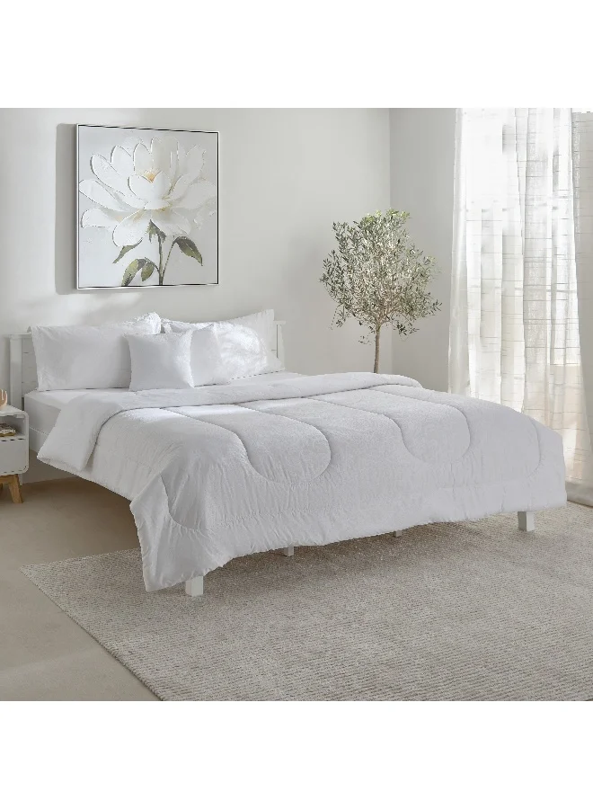 هوم بوكس Opulent Luxe 5-Piece Cotton Jacquard Khadi Print Super King Comforter Set - 240x240 cm