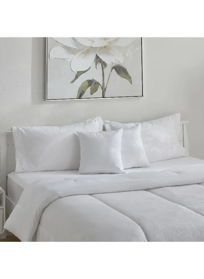 Home Box Opulent Luxe 5-Piece Cotton Jacquard Khadi Print Super King Comforter Set - 240x240 cm
