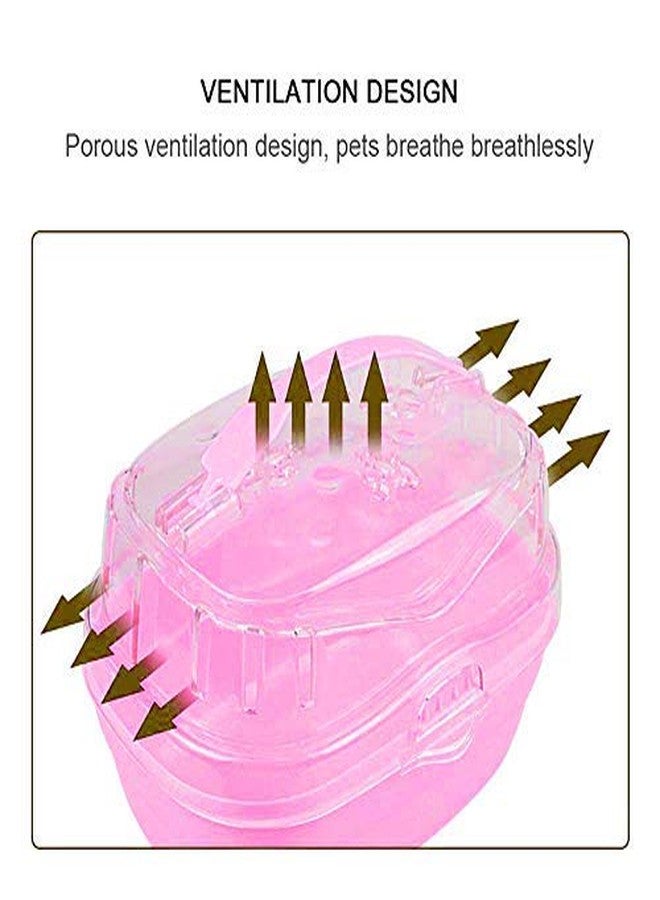 Sage Square Portable Carrier Traveler Vacation Carry Cage for Hamster/Dwarf/Gerbil/Mice Habitat - Durable & Lightweight (Pink) - Image 3