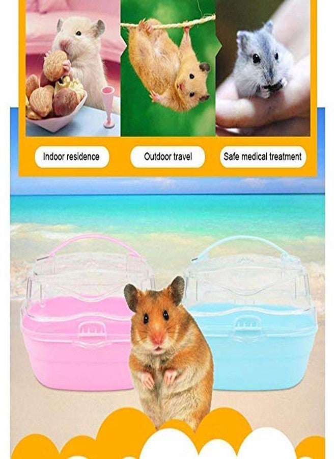 Sage Square Portable Carrier Traveler Vacation Carry Cage for Hamster/Dwarf/Gerbil/Mice Habitat - Durable & Lightweight (Pink) - Image 5