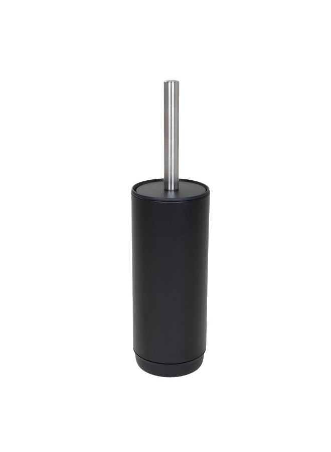 Zinnia Black Metal Toilet Brush with Holder - Image 1
