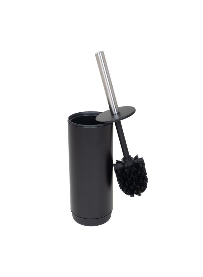 Zinnia Black Metal Toilet Brush with Holder - Image 2
