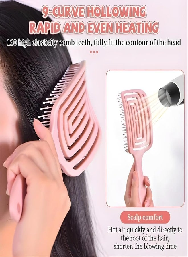 KAIDAA 3D Detangling Hair Brush for Women & Men - Pain Free Wet & Dry Hair Brush for Curly, Straight & Frizzy Hair | Reduces Breakage & Tangles | Premium Scalp Massage Brush - Pink - Image 4