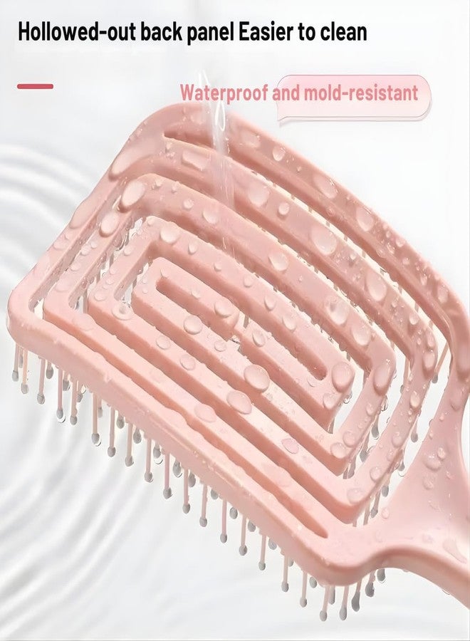 KAIDAA 3D Detangling Hair Brush for Women & Men - Pain Free Wet & Dry Hair Brush for Curly, Straight & Frizzy Hair | Reduces Breakage & Tangles | Premium Scalp Massage Brush - Pink - Image 2