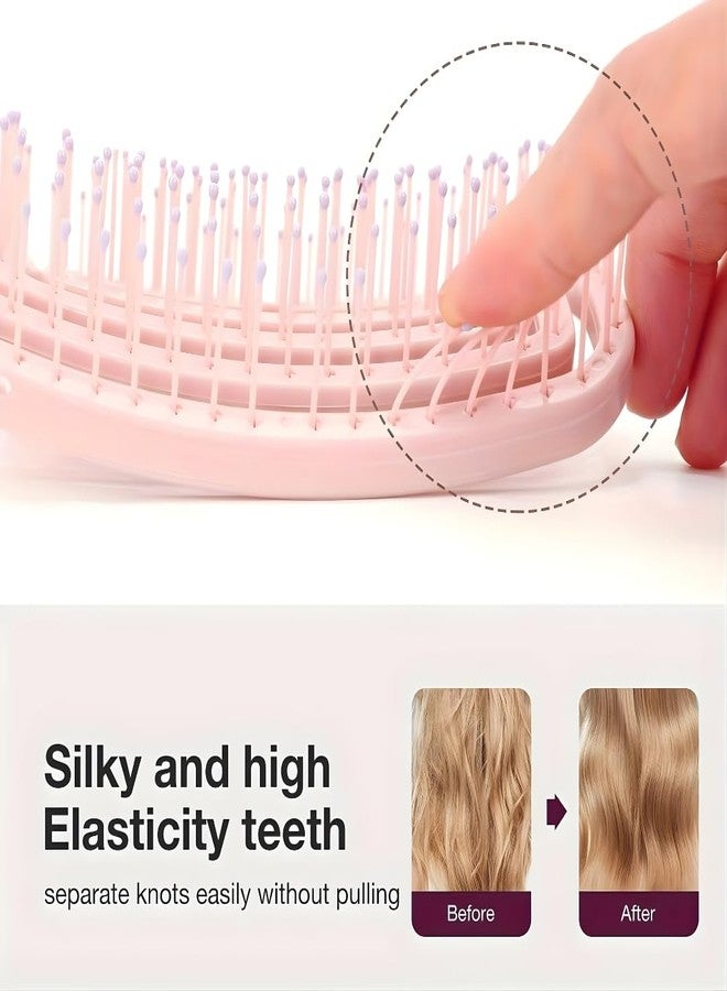 KAIDAA 3D Detangling Hair Brush for Women & Men - Pain Free Wet & Dry Hair Brush for Curly, Straight & Frizzy Hair | Reduces Breakage & Tangles | Premium Scalp Massage Brush - Pink - Image 3