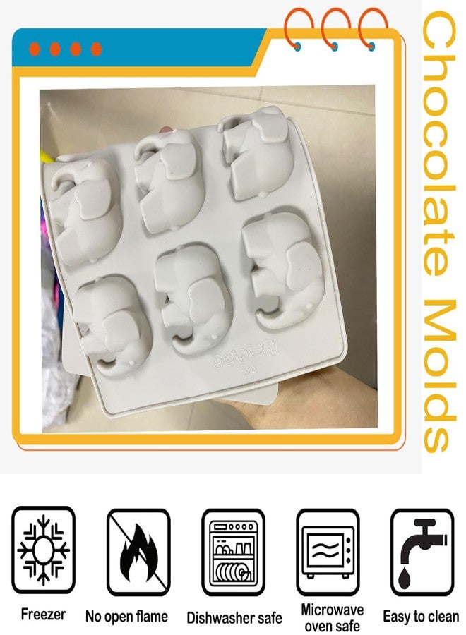 YIMINGMOLD 12 Cavities Elephant Silicone Chocolate Molds For Chocolate Cookie Baking - Image 3
