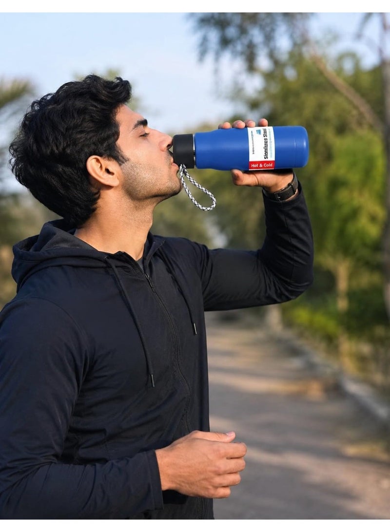 Stainless Steel Vacuum Insulated Water Bottle, 550ml, 10 Hours Hot/30 Hours Cold, Double-Walled Design - Image 3