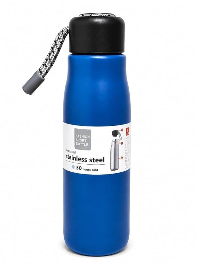 Stainless Steel Vacuum Insulated Water Bottle, 550ml, 10 Hours Hot/30 Hours Cold, Double-Walled Design - Image 1