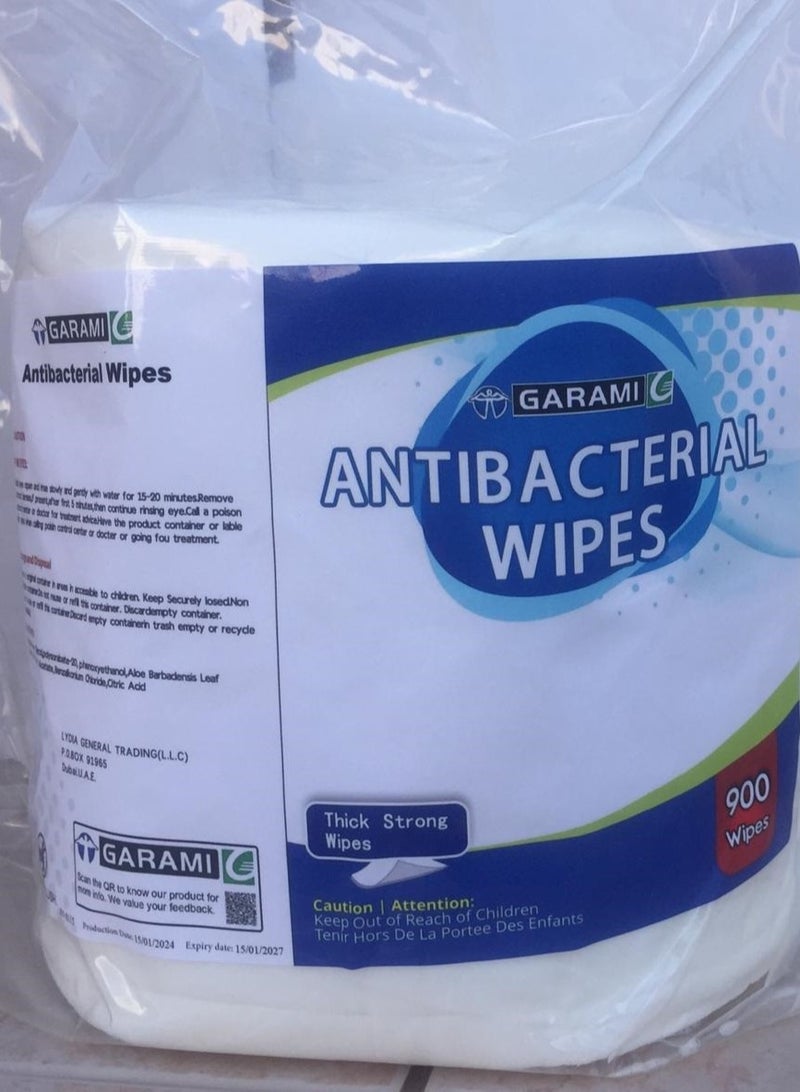 GARAMI Gym Wipes 900 Count 8" x 6" Alcohol-Free Wipes suitable For skin wellness, wipes containing aloe, chamomile, and vitamin E be soothing for physiotherapy hospital Medical centre and fitness centre - Image 2