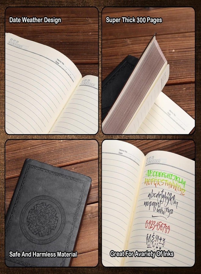 Fetinar 2025 Leather Vintage Journal Notebook,300 Pages,Leather Softcover Lined Journal Notebooks for Women Men,Notebook Journals for Writing Travel,Business,Office,8.5'' X 11.3'' - Image 3