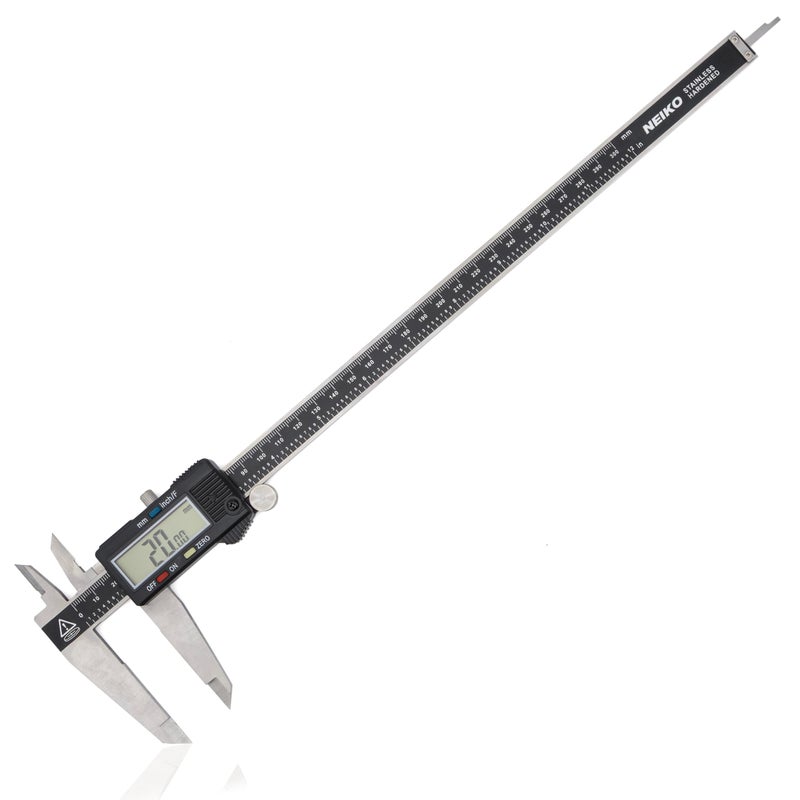 NEIKO 01409A 12â€ Electronic Digital Caliper | Extra Large Display | 0-12 Inches | Inch/Fractions/Millimeter Conversion | Polished Stainless Steel - Image 1