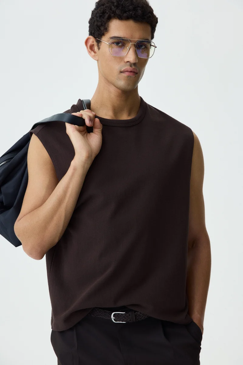 Relaxed Fit Jersey vest top