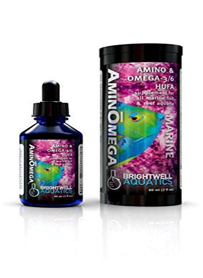 Brightwell Aquatics AminOmega - Amino & Omega - 3/6 HUFA Supplement for All Marine Fish & Reef Aquariums - Image 1