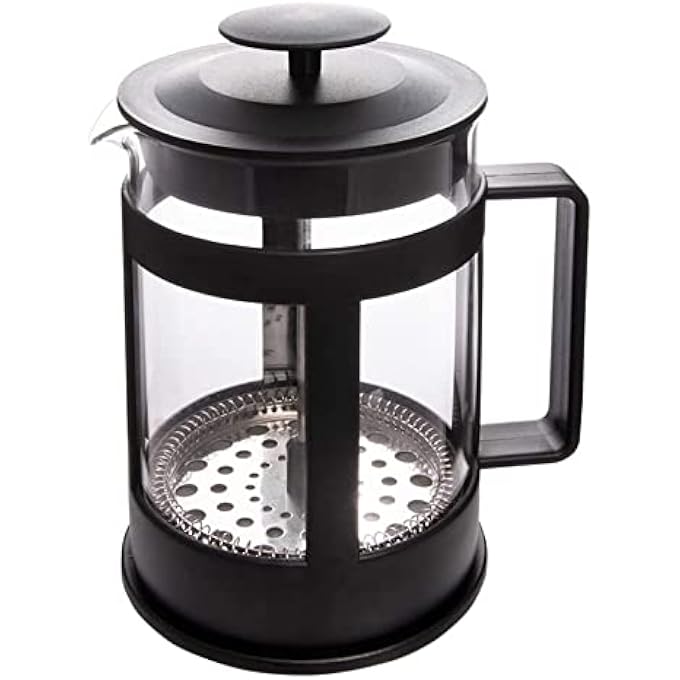 Unity French Press Coffee And Tea Maker  Borosilicate Glass Coffee Press  Stainless Steel Filter  Heat Resistant  Durable  Black 1000 Ml 338 Oz 8 Cup - Image 2