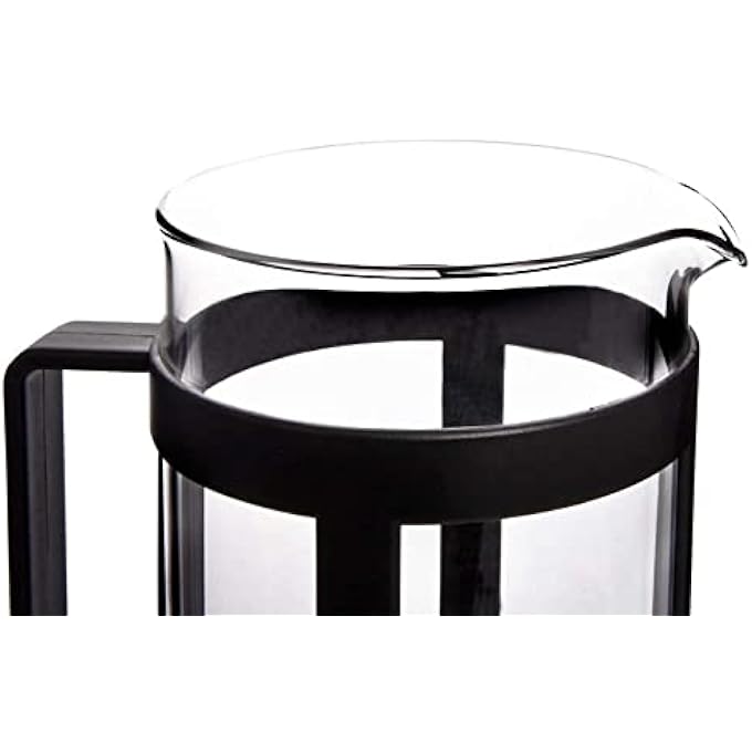 Unity French Press Coffee And Tea Maker  Borosilicate Glass Coffee Press  Stainless Steel Filter  Heat Resistant  Durable  Black 1000 Ml 338 Oz 8 Cup - Image 3