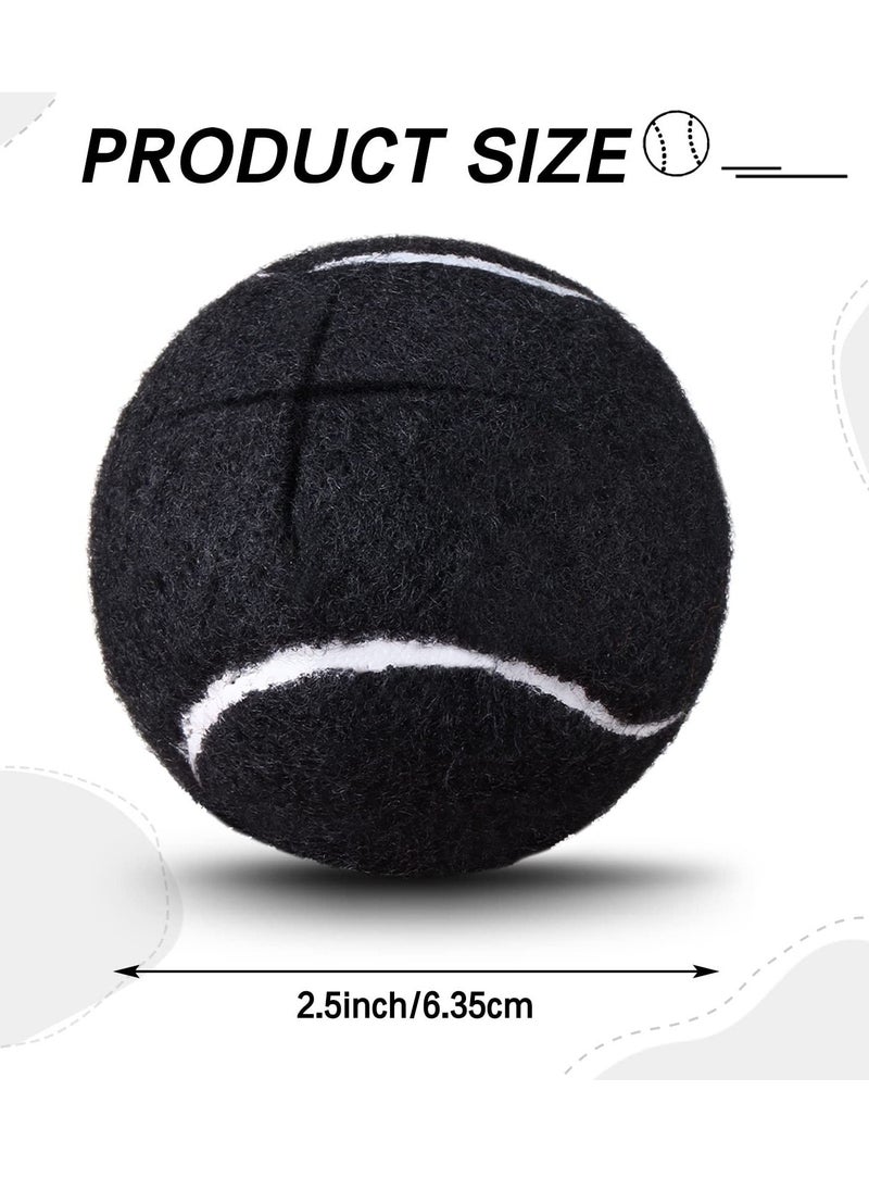 KASTWAVE - 8 Pieces Precut Walker Tennis Balls  for Furniture Chairs Leg, Tennis Ball for Non Slip Rubber Glide Tennis Ball Coverings for Desks Stools Tables Floor Protector (Black) - Image 1