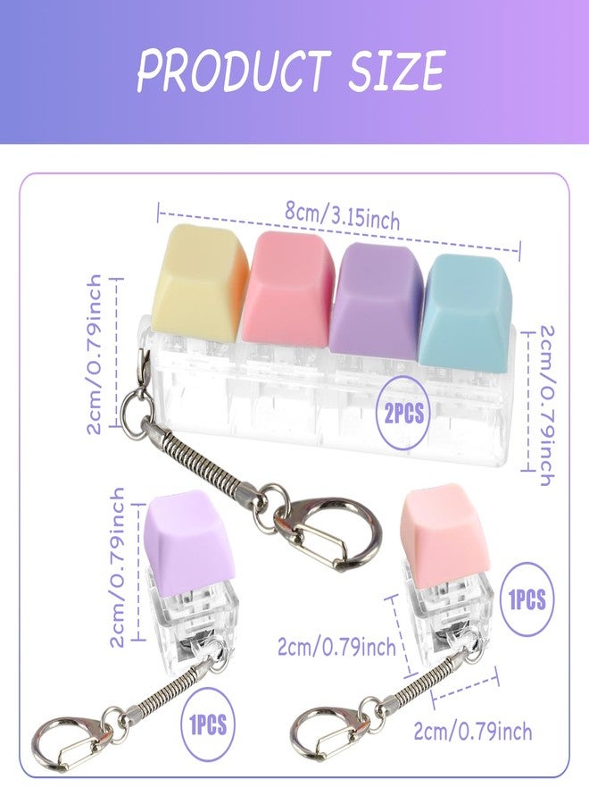 PASDUCHAS 4 PCS Fidget Keyboard Clicker, Relief Stress Key Board Clicky Toy - Image 3