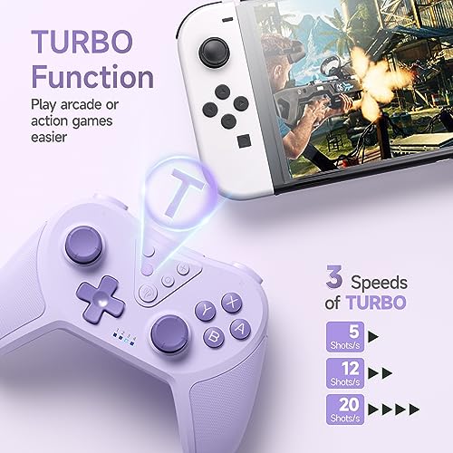 EasySMX T37 Switch Controller, Wireless Switch Pro Controller for Switch/Switch Lite/Switch OLED, Wireless Remote Gamepad with Joystick, Adjustable Dual Turbo Vibration, Ergonomic Non-Slip - Image 3