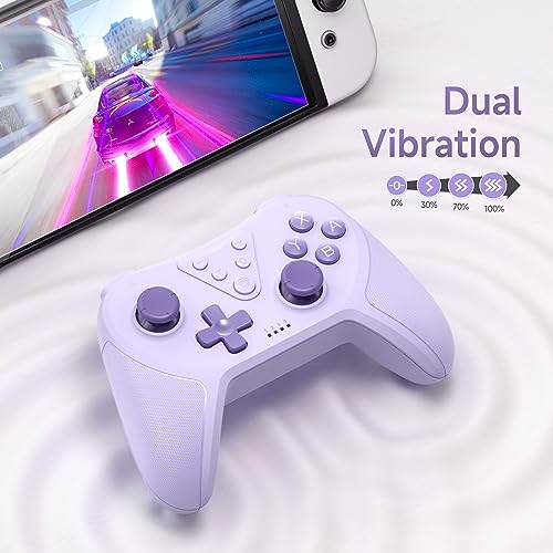 EasySMX T37 Switch Controller, Wireless Switch Pro Controller for Switch/Switch Lite/Switch OLED, Wireless Remote Gamepad with Joystick, Adjustable Dual Turbo Vibration, Ergonomic Non-Slip - Image 5