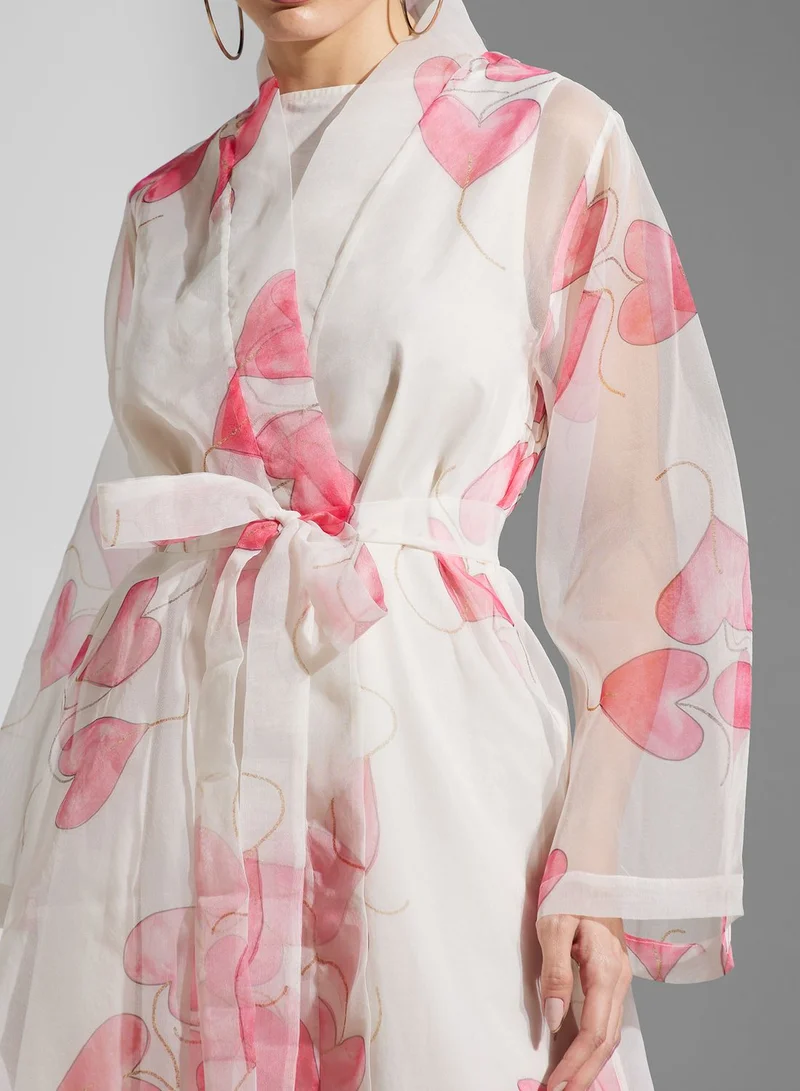 SINOIR Mesh Detail Abaya