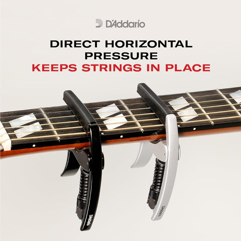 Planet Waves D'Addario PW-CP-09S NS Tri-Action Capo, Silver - Image 4
