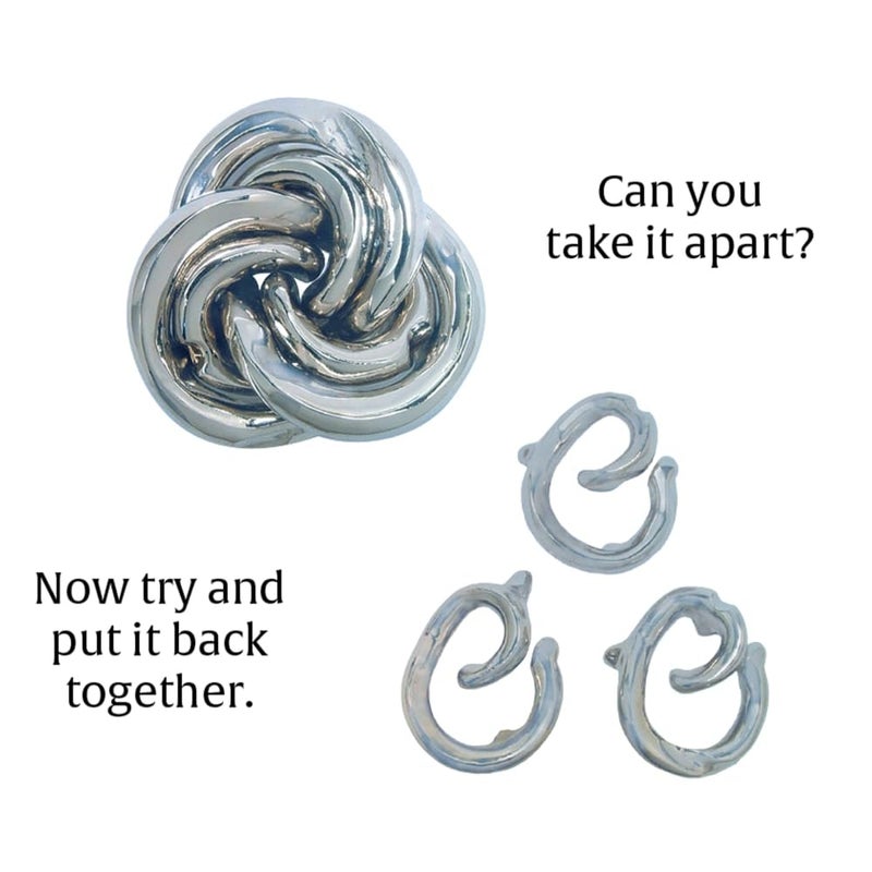 BePuzzled | Vortex Hanayama Metal Brainteaser Puzzle Mensa Rated Level 5, for Ages 12 and Up - Image 4