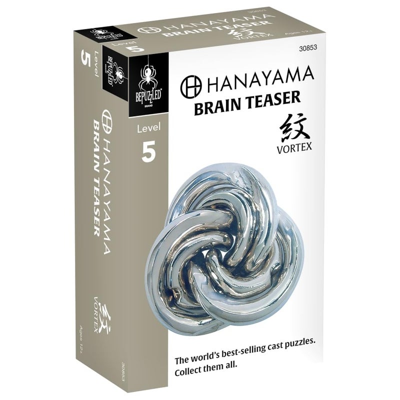 BePuzzled | Vortex Hanayama Metal Brainteaser Puzzle Mensa Rated Level 5, for Ages 12 and Up - Image 3