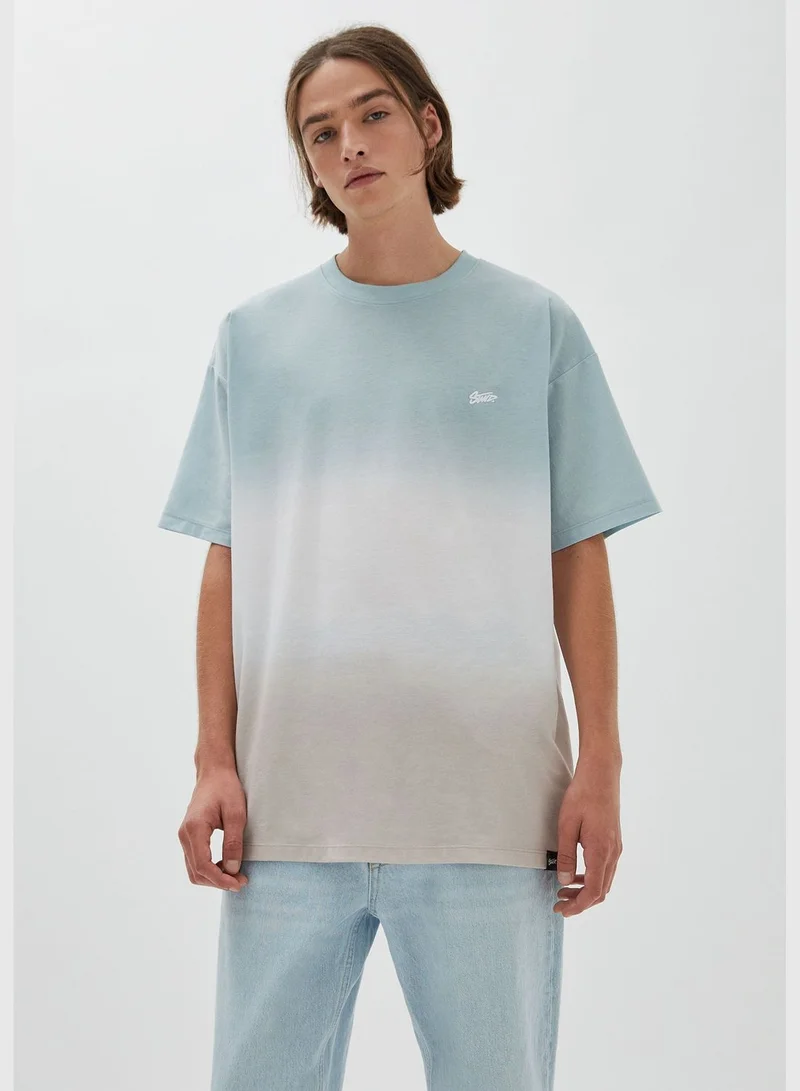 PULL&BEAR Short sleeve panelled STWD T-shirt