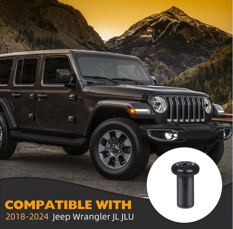 CHENACC Door Hinge Nuts Compatible with Jeep Wrangler JL JLU 2018-2023 Jeep 2/4-Door Exterior Accessories Jeep Door Hinge Bolts（8 Pack）(for JL JLU) - Image 5