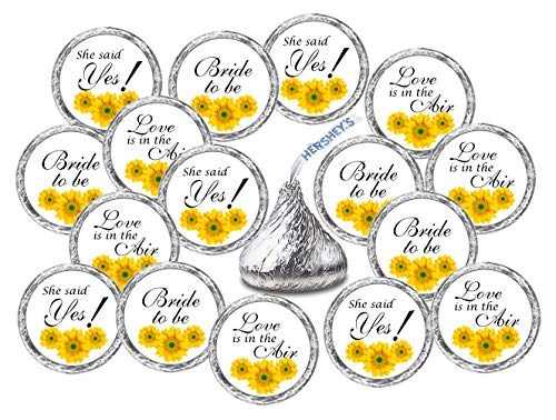 RokAPary 324 Hugs and Kisses from The New Mr  Mrs with Interlocking Hearts Wedding Stickers Chocolate Drops Labels for Bridal Shower Engagement Party Decorations Kiss Favors Decor Made in USA Silver - Image 1