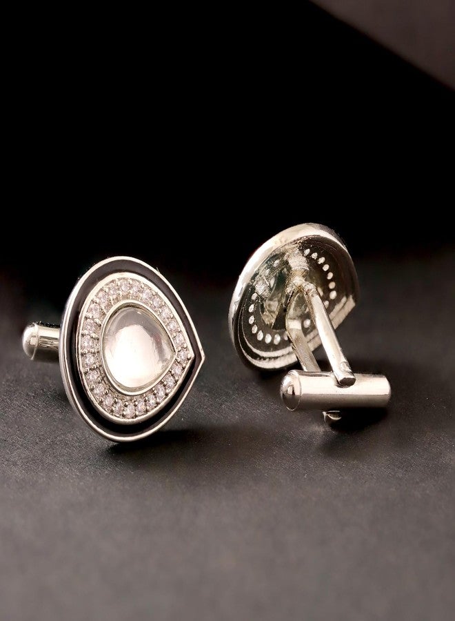 Voylla Kings of Rajasthan Vivasar Cufflinks for Men,Wedding,Dulha,Groom,Traditional,Ethnic,Royal,Gift for Mens & Boys - Image 2