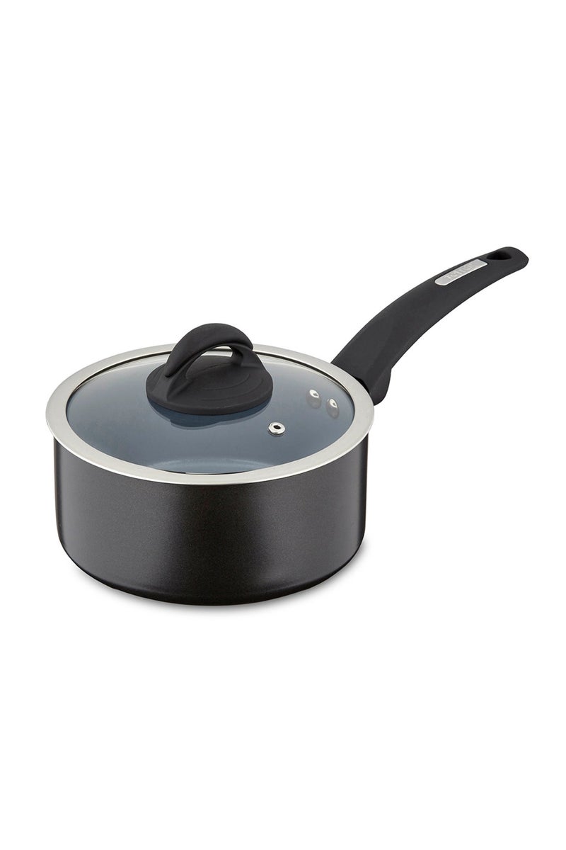 Tower Cerasure 18cm Aluminium Non-Stick Ceramic Saucepan with Tempered Glass Lid & Steam Vent | Bonded Base | PFAS PFOA PTFE Free Saucepot  | All Stovetop Compatible | Dishwasher Safe | Graphite Grey & Tower Cerasure 20cm Aluminium Non-Stick Ceramic Saucepan with Tempered Glass Lid & Steam Vent | Bonded Base | PFAS PFOA PTFE Free Saucepot  | All Stovetop Compatible | Dishwasher Safe | Graphite Grey Bundle - Image 2