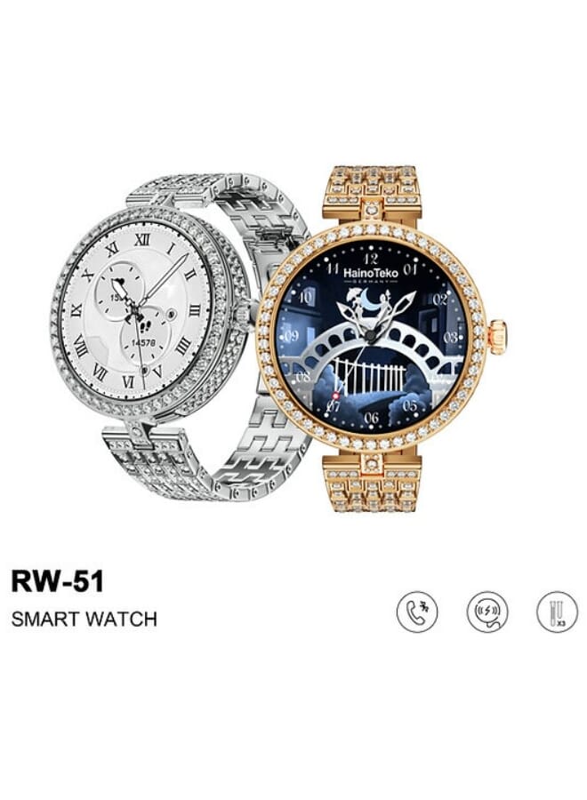 Haino Teko RW51 Ladies Smart Watch With Wireless Charger Multicolor - Image 3