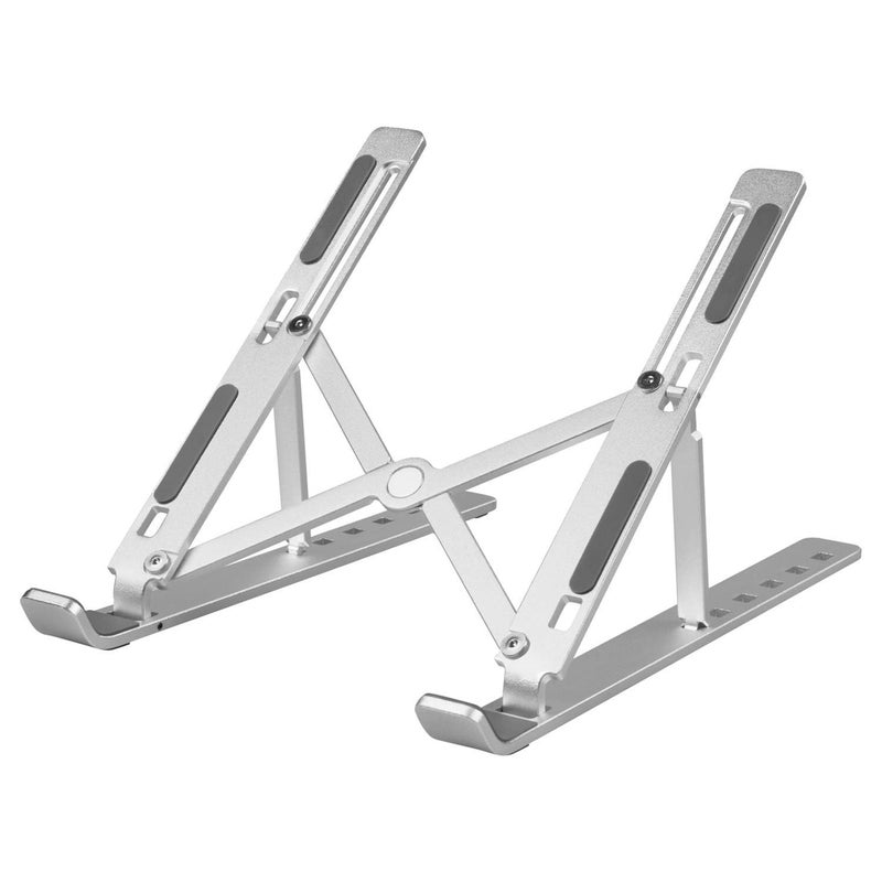 SHETAPRIDE Portable Laptop Stand Aluminum Adjustable EyeLevel Ergonomic Height Compatible for MacBook Notebook Light Weight Desktop Notebook Holder Riser I Silver Pack of 1