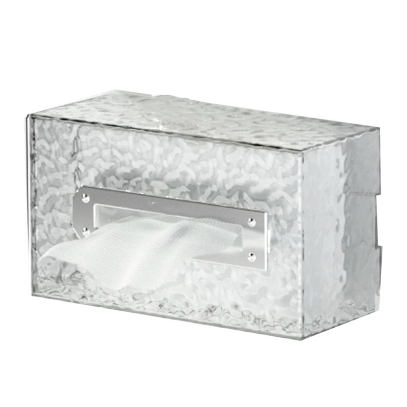 Napkin Paper Holder Box Space Saving Home Decoration Rugged Wall Mounted Tissue Box for Living Room Bedroom Transparent Silver - Image 4