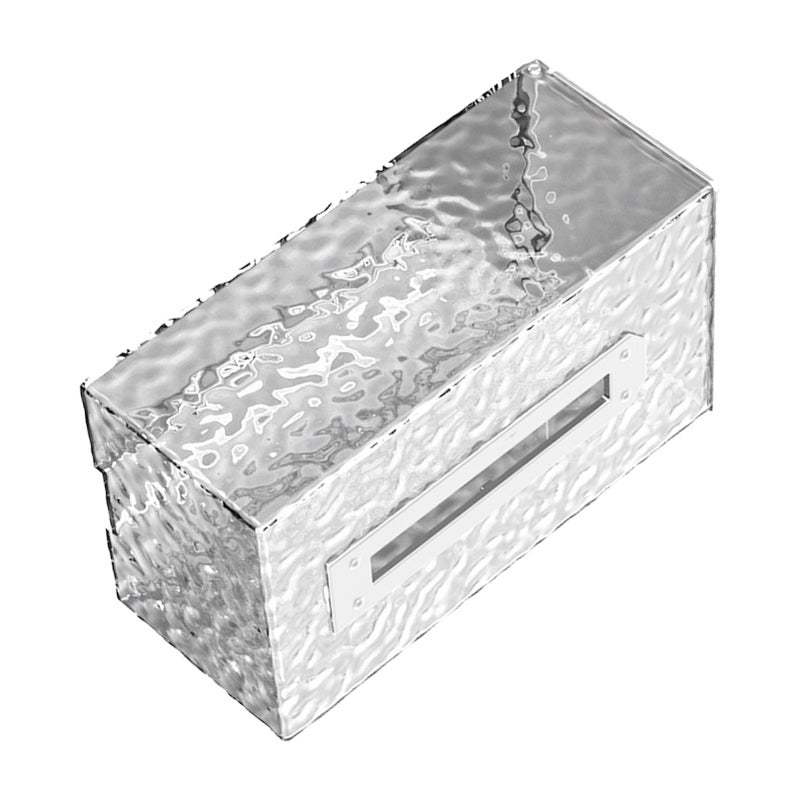 Napkin Paper Holder Box Space Saving Home Decoration Rugged Wall Mounted Tissue Box for Living Room Bedroom Transparent Silver - Image 2