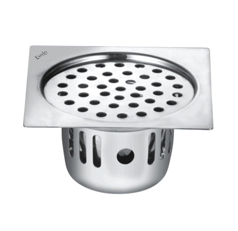 Estylobath Brand Stainless Steel Cockroach Trap Square 5 X 5 Plain Jali Chrome Finished Heavy Quality