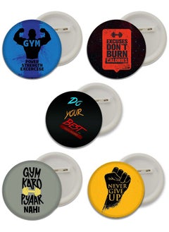 D2c D2C Attitude | Never give up Gym Inspiration Button Badges  - Image 1
