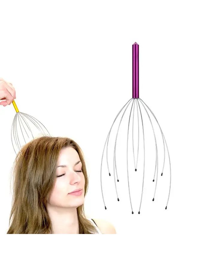 Octopus Head Massager With 12 Tentacles Assorted Varieties Portable Stress Muscle Relaxation And Scalp Massage Claw Durable Soul Extractor Perfect Christmas Gift - Image 1