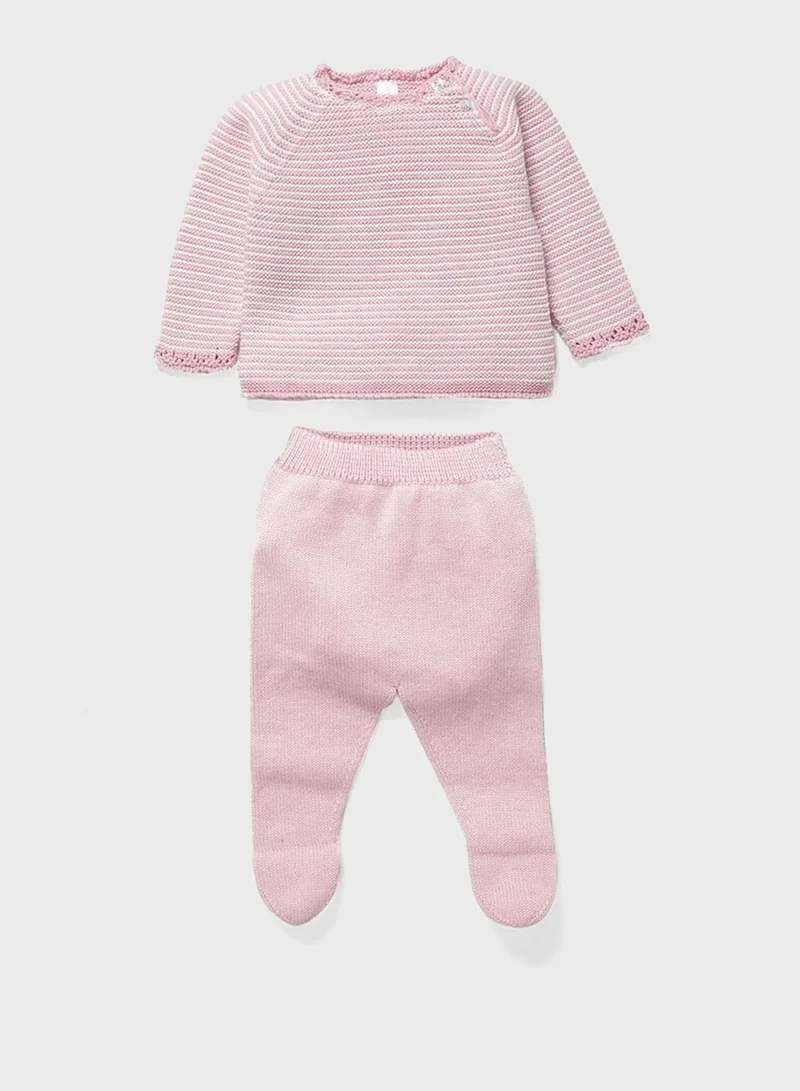 Zippy Infant  Striped T-Shirt + Sweatpants Set