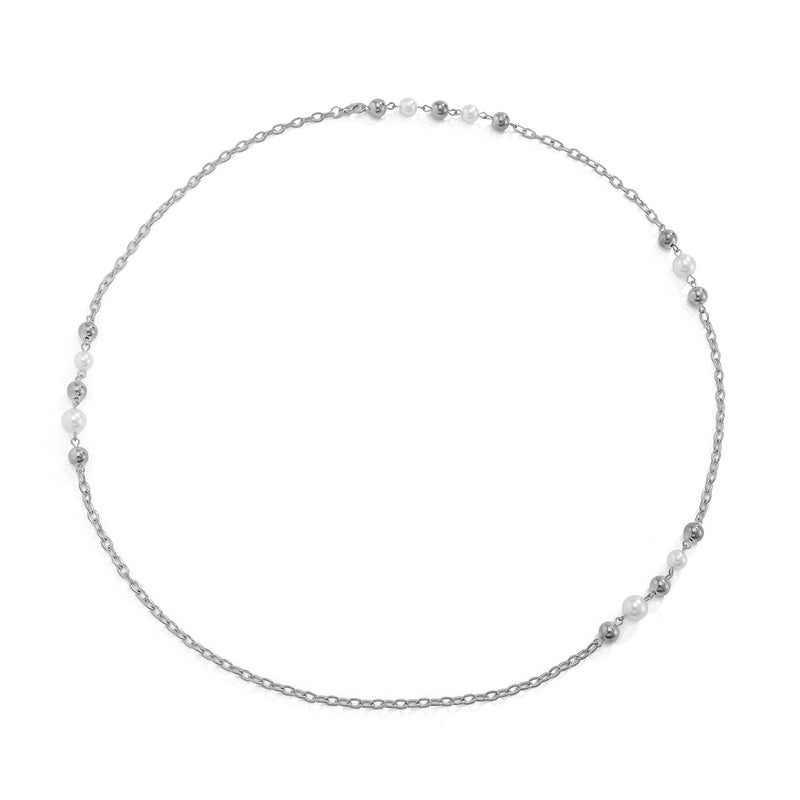 SHIXIN European and American Cross-Border Jewelry: Personalized Pearl Bead Long Chain Necklace, Trendy CCB Beaded Clavicle Chain for Women - Image 5