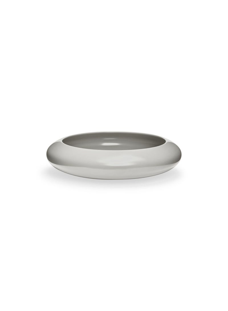Fatboy Oloha Medium Bowl with Rechargeable Lamp | Multifunctional | Lamp: ABS and silicone | Shade: Steel | Suitable for Indoor & Outdoor Use | Stepless dimmable | Light Grey - (30 x 7.3 cm) - Image 2
