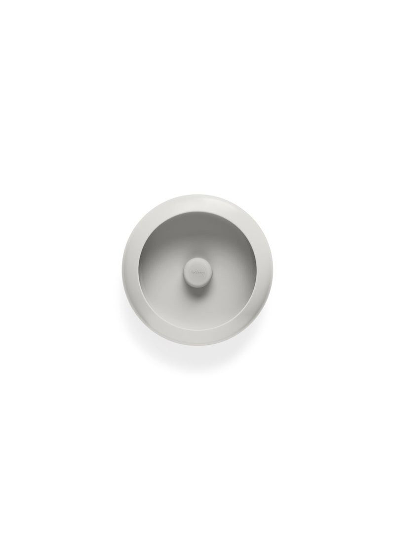Fatboy Oloha Medium Bowl with Rechargeable Lamp | Multifunctional | Lamp: ABS and silicone | Shade: Steel | Suitable for Indoor & Outdoor Use | Stepless dimmable | Light Grey - (30 x 7.3 cm) - Image 1