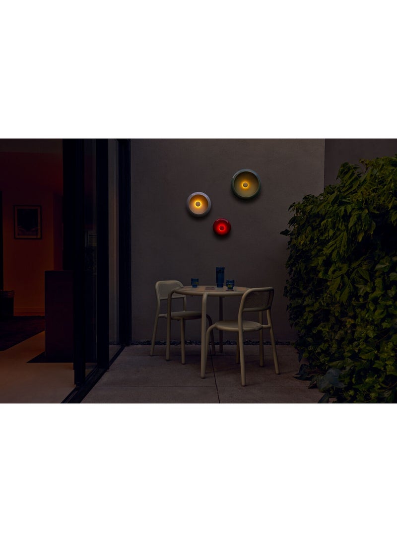 Fatboy Oloha Medium Bowl with Rechargeable Lamp | Multifunctional | Lamp: ABS and silicone | Shade: Steel | Suitable for Indoor & Outdoor Use | Stepless dimmable | Light Grey - (30 x 7.3 cm) - Image 4