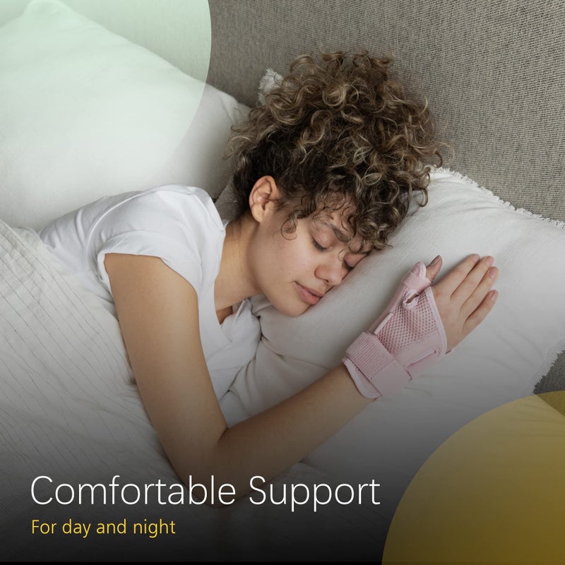 BraceUP Thumb Splint Brace Right Left Hand Women and Men, Spica Splint, CMC Thumb Brace with Thumb Support, for Arthritis, Tendonitis, Carpal Tunnel Pain Relief and Thumb Sprain (Pink) - Image 4