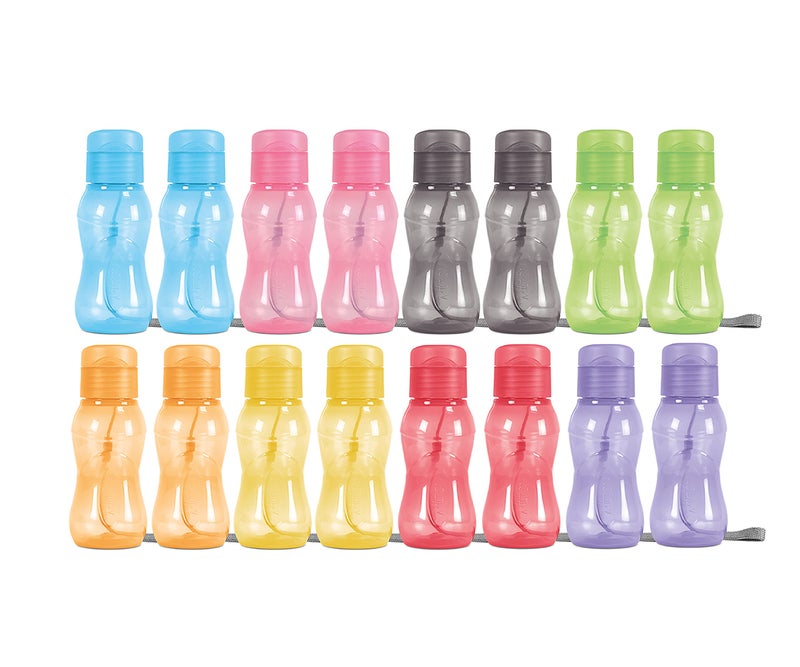 Milton MILTON 16 pack 6 oz Kids Water Bottle for School Leak Free Flip Lid- Portable Small Sports Water Bottle for Adults Carry Strap Party Favors for Kids Treats Prizes Gifts Goodie Bag Stuffers Bulk Pack - Image 1