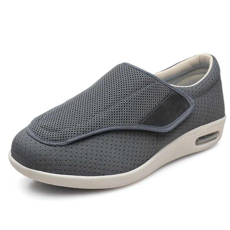 Orthopedic Wide Feet Diabetic Walking Shoes with Adjustable Hook-and-Loop Closure