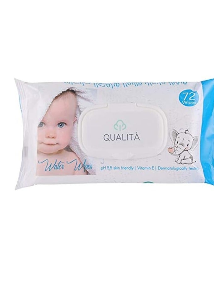 QUALITA Baby Water Wipes 72 wipes