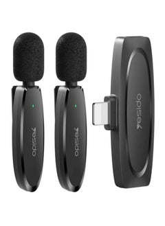 Yesido Dual Wireless Microphone, Lightning Connector, Yesido KR14 Black  - Image 1